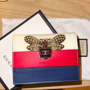 Gucci Calfskin Queen Margaret Card Case Wallet